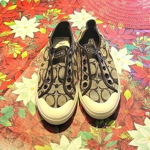 Coach tennis slip ons brand new